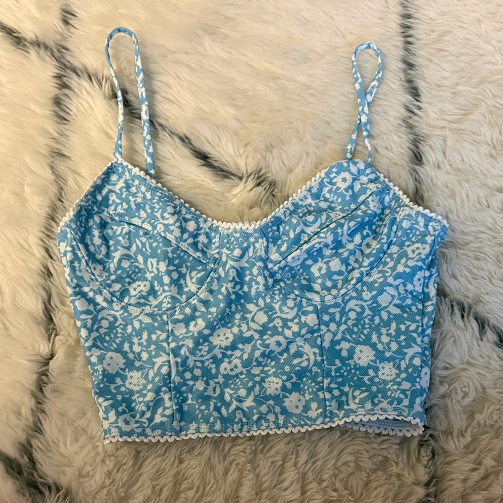 Princess Polly Blue Floral Camisole